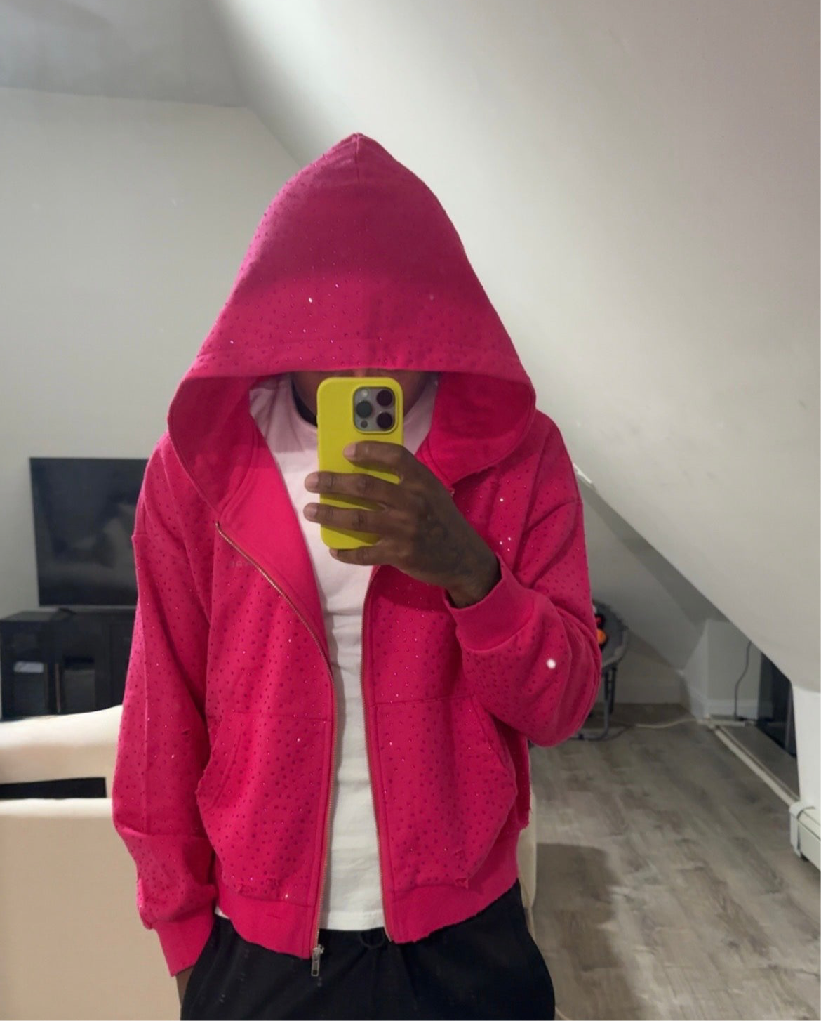 SHOOT FOR THE STARS ZIP-UP (PINK)